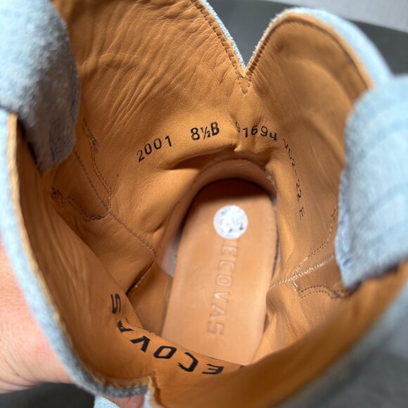 NWT Tecovas The Lucy‎ Suede Cowgirl Boots Sky Blue – Women’s 8.5 B - Picture 9 of 9